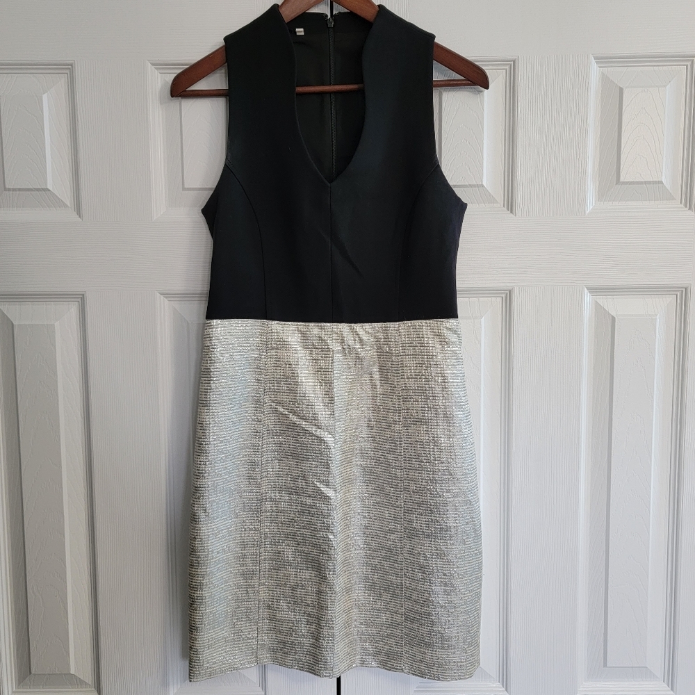 4 Collective Sheath Dress Black Gold Women’s Size 4 36” Length - Picture 3 of 5